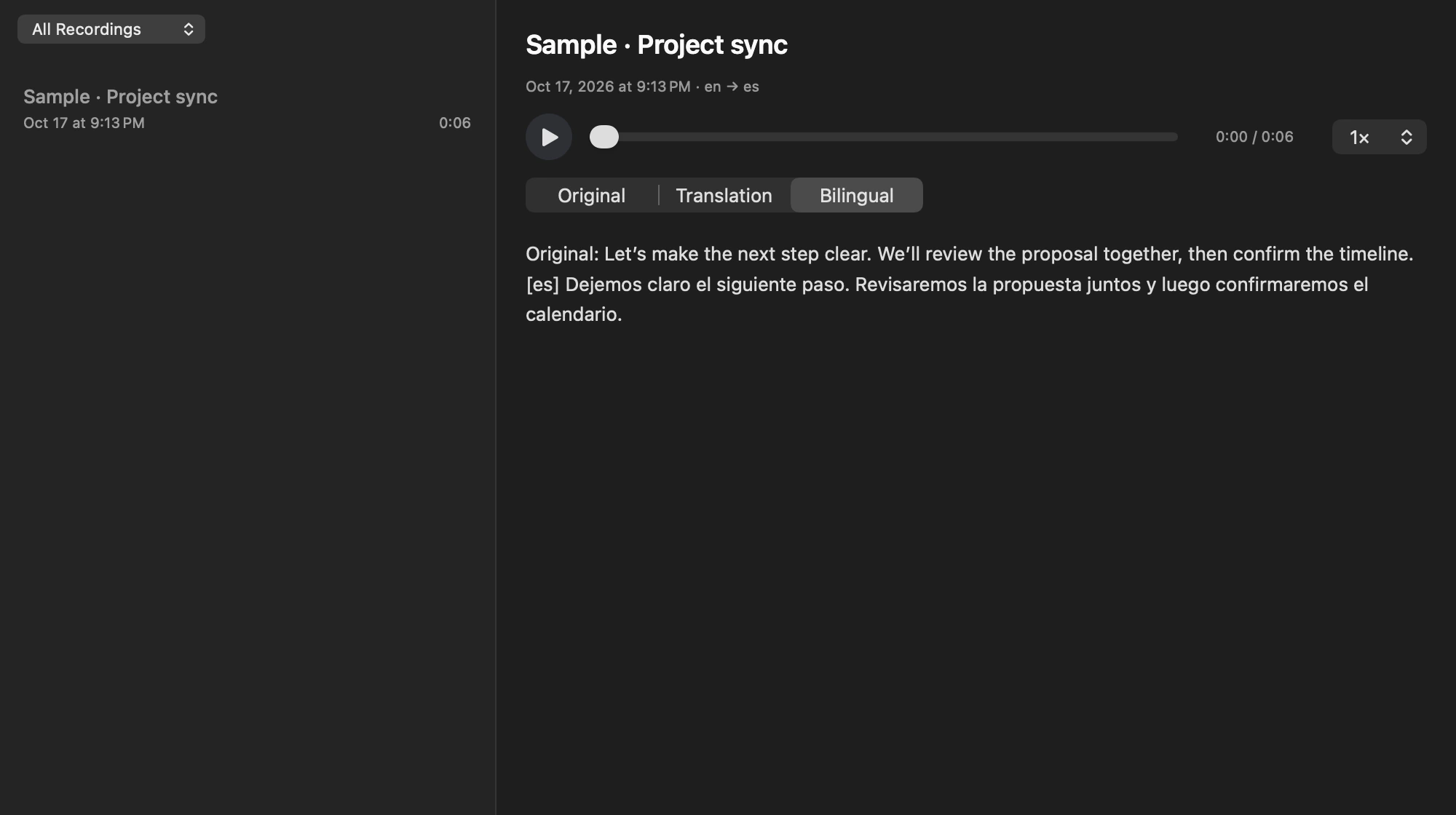 Votel Recording History with a synthetic sample recording
